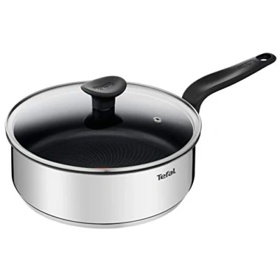 Afbeelding van TEFAL E3093204 PRIMAIRE roestvrijstalen Sauteerpan met antiaanbaklaag 24 cm + Deksel Geschikt voor inductie
