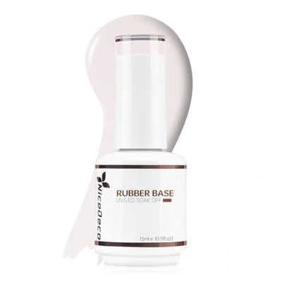 Afbeelding van Nicedeco Rubber Base Gel Nail Polish UV LED Semi permanent Soak Off Nagellak Translucent Kleur Coat 15ML 019