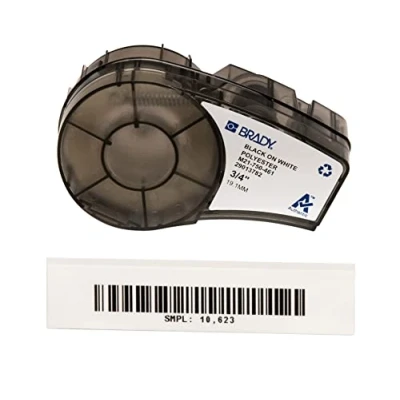 Afbeelding van Print Label, 19.05mm x 6.40m, Zwart op Wit