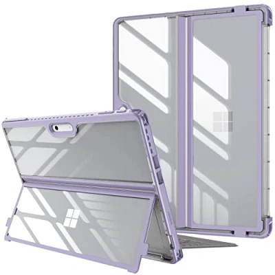 Afbeelding van FINTIE Hybride hoes voor Microsoft Surface Pro 11 (2024) / 10 9 (2022) 13 inch, schokbestendige transparante met TPU robuust frame past op toetsenbord +