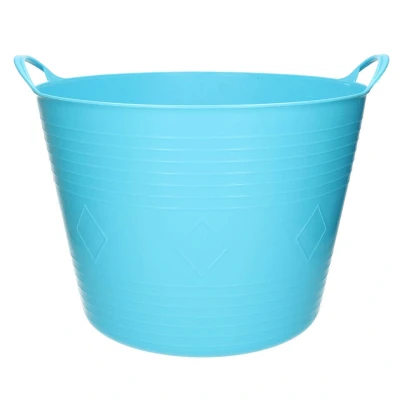 Afbeelding van Flexibele kuip emmer wasmand rond blauw 40 liter
