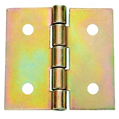 Afbeelding van 100 meubelscharnieren gerolde scharnieren deurscharnieren meubelband 35 x 36 mm geel verzinkt.