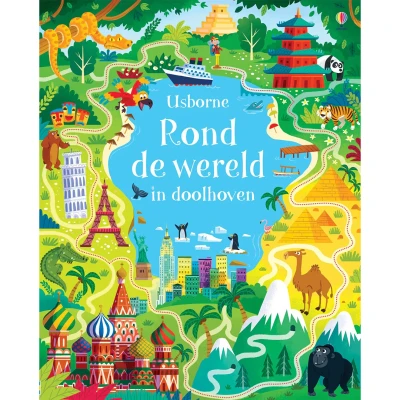 Afbeelding van Uitgeverij usborne rond de wereld in doolhoven