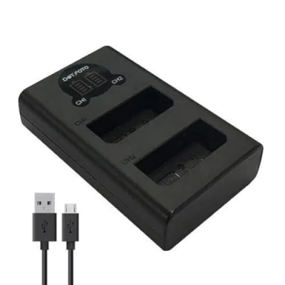 Afbeelding van Dot.Foto LP E10 Snelle LCD USB Dubbele Batterijlader (LC E10E type) voor Canon EOS 1100D, 1200D, 1300D, 1500D, 2000D, 3000D, 4000D