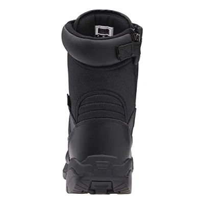 Afbeelding van Magnum Mens Panther 8 Inch Side Zip Militaire Combat Boots, Zwart Magnashield Gecoat Actie Leer, 41 EU