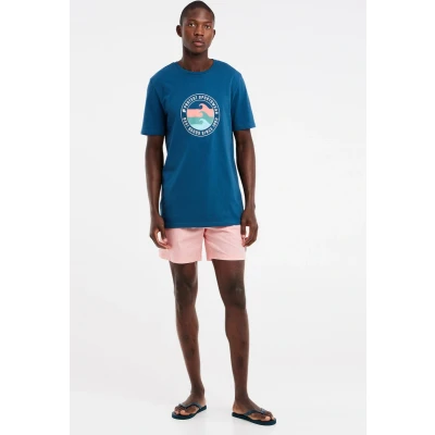 Afbeelding van Protest Prtsharm Tshirt print, Heren, Maat: Small, Deepdive blue