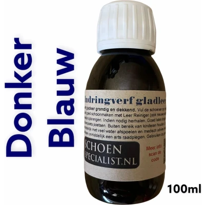 Afbeelding van Slitesterk Indringverf voor Gladleer Donkerblauw 100ml