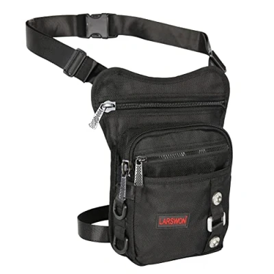 Afbeelding van Larswon Drop Leg Bag Dij Pack Been Pouch Tas Panel Motorfiets Tas, Zwart, Medium