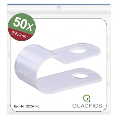 Afbeelding van Quadrios 22CA146 Bevestigingsklem Schroefbaar Bundel Ø (bereik) 6.4 mm (max) Naturel 1 set(s)