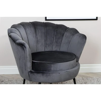Afbeelding van Svea Rano fauteuil Velvet donkergrijs