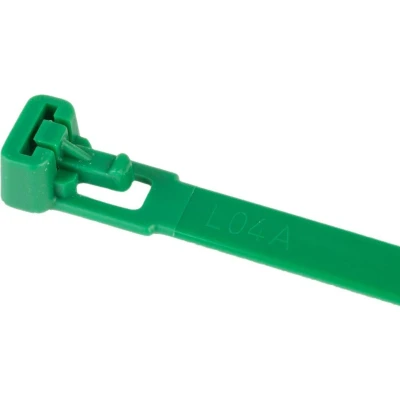 Afbeelding van 100 Stuks Groene Hersluitbare Kabelbinders Mm Lang X 7.6 Groen Tyraps