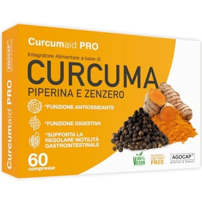 Afbeelding van CURCUMA Kurkuma En Piperine 60 Tabletten met Extract, Gember Natuurlijke Zwarte Peper. Veganistische Kurkuma, Voedingssupplementen