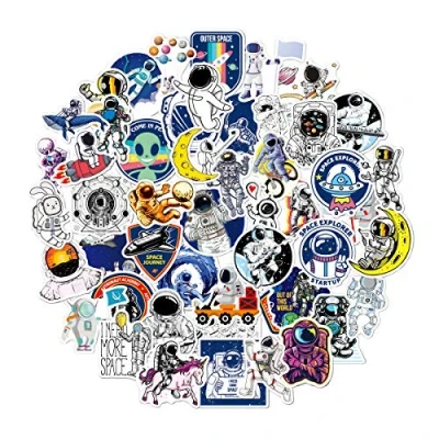 Afbeelding van 50 stuks stickers, esthetische NASA waterdichte graffiti, Galaxy vinyl ruimteverdeler, DIY VSCO stickers voor auto, laptop, skateboard, fiets, koffer, helm, motorfiets (B)
