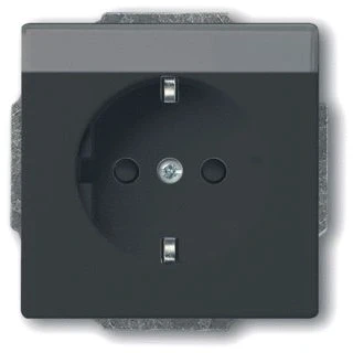 Afbeelding van Abb busch jaeger tekstwandcontactdoos ra kv centraalplaat inbouw f antraciet 2cka002013a5427