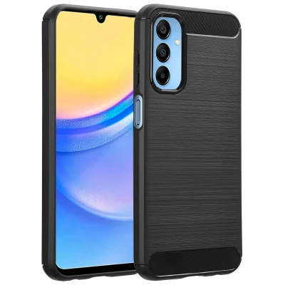 Afbeelding van Samsung Galaxy A15 (5G) Hoesje Siliconen en TPU (zacht) imoshion Softcase/Backcover Zwart Telefoonhoesje
