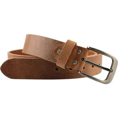 Afbeelding van Fana Belts Leren Riem Camel/Taupe Extra Lange Riemen Taillemaat 125