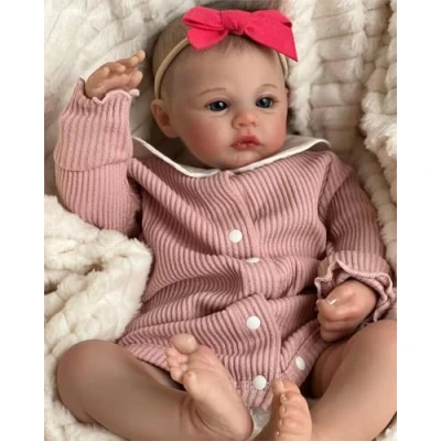 Afbeelding van Scnbom poppen Reborn baby dolls siliconen meisje pop levensechte babypop jongen 20inch 50cm realistic toddler girls