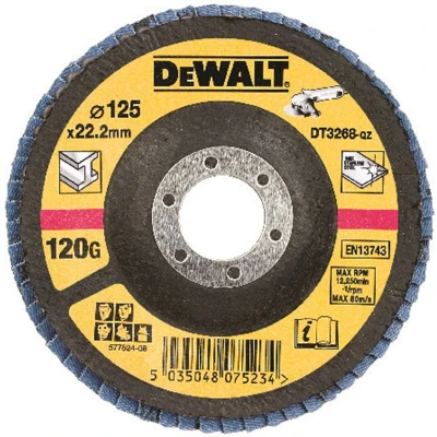 Afbeelding van DeWalt Accessoires Lamellen schuurschijf gebogen, Ø125mm, K120 DT3268 QZ 10 stuks