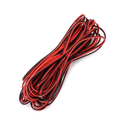 Afbeelding van QWORK® 10 Meter 22AWG Elektrische Draad 2 Core Zwart Rood Verlengsnoer voor LED Strip en Elektronische Bedrading