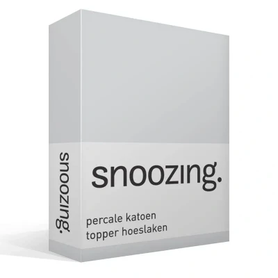 Afbeelding van Snoozing Topper Hoeslaken Tweepersoons 120x200 cm Percale katoen Grijs
