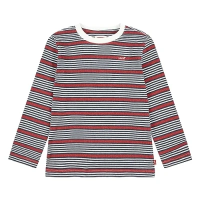 Afbeelding van Levi&#039;s Striped Thermal Longsleeve voor kinderen, Maat: 98, Bright white