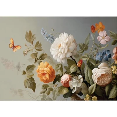 Afbeelding van Pastelboeket rijstpapier, 29 x 40 cm (1st) voor meubels poster ambachtelijke decoupage van CRAFT KREATIVELY