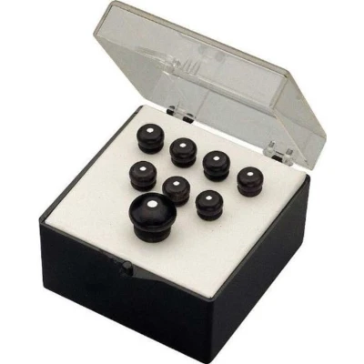 Afbeelding van Fender bridge pin set zwart met witte stip voor westerngitaar