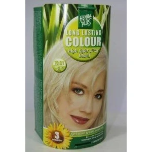 Afbeelding van Hennaplus Long Lasting Colour 10.01 High Light Silver Blond 100ml