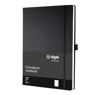 Afbeelding van SIGEL CO110 Notizbuch Conceptum, ca. A4, blanko, schwarz