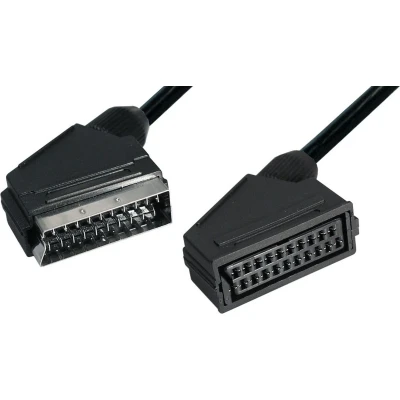 Afbeelding van 21 pins Scart verlengkabel / zwart 5 meter