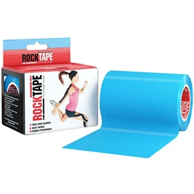 Afbeelding van Rocktape, 10 cm x 5 m, elektrisch blauw, therapie tape voor spierondersteuning, kinesiologie de behandeling van spierpijn en gemeenschappelijke sportblessures, biomechanische wrap
