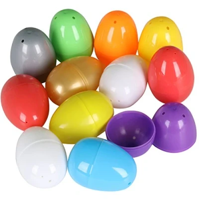 Afbeelding van TRIXES 12ST Diverse Gekleurde Plastic Vulbare Paaseieren Vul ze met Verrassingssnoepjes Chocolade Speelgoed Kleurrijke