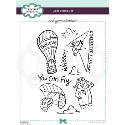 Afbeelding van Creative Expressions Clear stamp Pinguïns A5 Set van 9 stempels