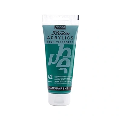 Afbeelding van Pébéo Studio 831042 acrylverf, 100 ml, Phatolzyanine smaragdgroen