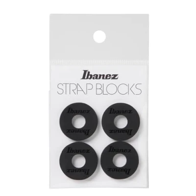 Afbeelding van Ibanez ISB4 BK strap blocks zwart (set van 4)
