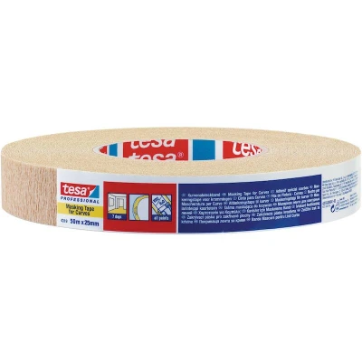 Afbeelding van Tesa Afplakband sterk gecrêpt lichtbruin lengte 50 m breedte 30 mm wiel 10 stuks 04319 00008 00