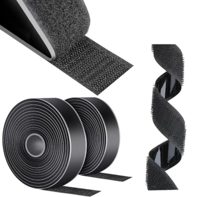 Afbeelding van AiQInu sterk kleefvilt, 10 m x 30 mm, vilt, dubbelzijdig, bevestigingssysteem, haak &amp; lus, plakband voor het afscheuren van stof, doe zelf