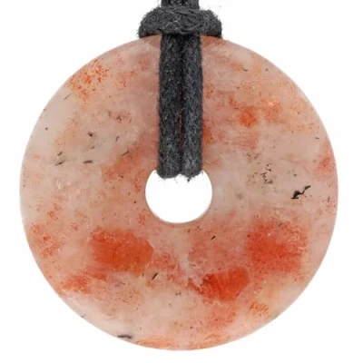 Afbeelding van Lebensquelle Plus Zonnesteen edelsteen donut Ø 30 mm hanger, halfedelsteen, Geen