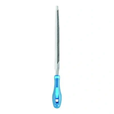 Afbeelding van PFERD Driekantige zaagvijl normaal, 150 mm, driehoekige, spits toelopende vijl, één keer 2 aan drie zijden en randen, incl. ergonomische vijlenheft, 11274157 universeel geschikt voor slijpen