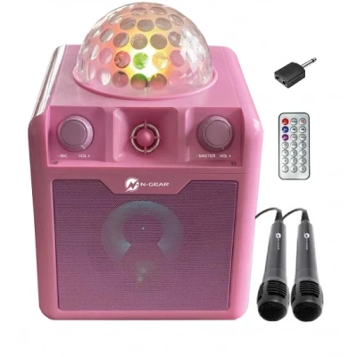Afbeelding van N Gear Disco Block 410 PK Karaokesysteem Roze
