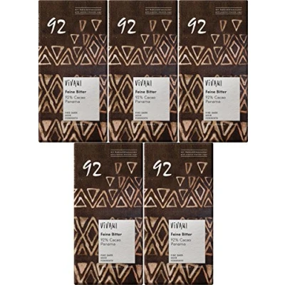 Afbeelding van Vivani Chocoladereep Puur 92% Multi verpakking 10x80GR