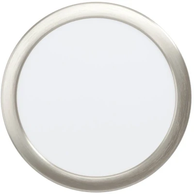 Afbeelding van EGLO LED inbouwspots Fueva 5, Ø 21,6 cm, spot van staal en een kunststof verlichtingsoppervlak, inbouwspot in nikkel mat, wit, vlakke inbouwdi