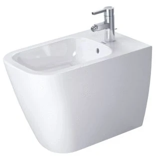 Afbeelding van Duravit HappyD 2 staand bidet back to wall 36.5x57cm met overloop kraangat wit