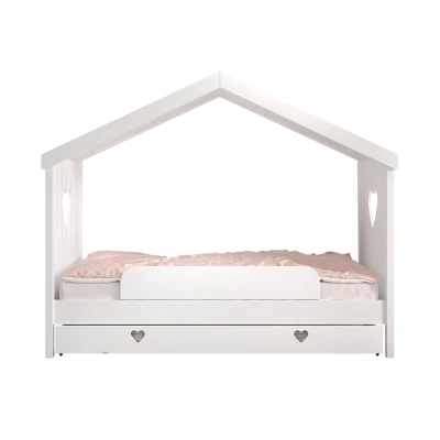 Afbeelding van KidsOnly Amori Open Huisbed met Slaaplade en Bedbeveiliging Wit