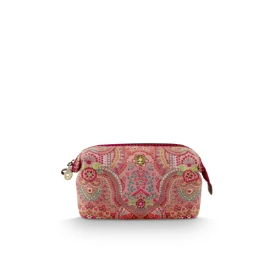 Afbeelding van Pip Studio Cooper Make up Tasje Dames Toilettas Jabali Rood 22.5x9.5x15cm