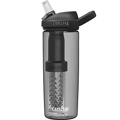 Afbeelding van Camelbak Eddy+ Drinkfles 600 Ml Filtered By LifeStraw Charcoal Grijs Drinkflessen