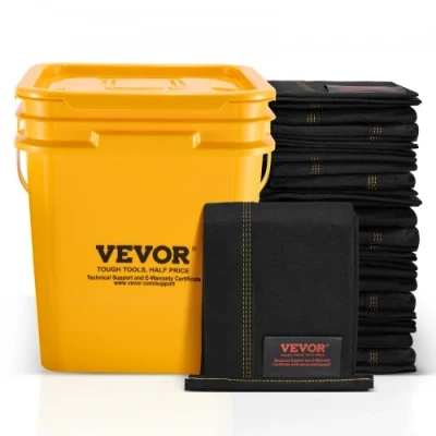 Afbeelding van VEVOR Overstromingsbarrières, 10 stuks met kunststof emmer, watergeactiveerde overstromingsbarrières voor huis, deur, oprit (12,5 x 15,7 cm)