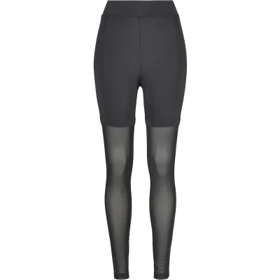 Afbeelding van Urban Classics HIGH Waist Transparent TECH Legging, Dames, Maat: 5XL, Black