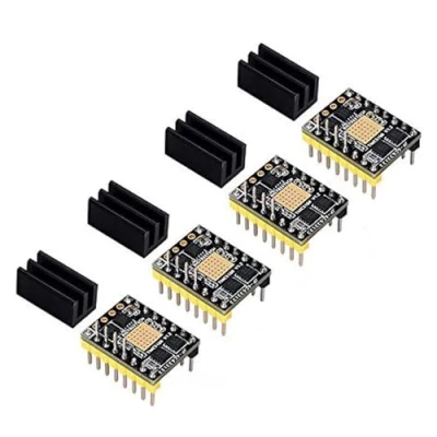 Afbeelding van BIGTREETECH TMC5160T V1.0 Stappenmotor StepStick Mute Silent Driver Support SPI met koellichaam voor de 3D printerbesturingskaart (4 stuks)