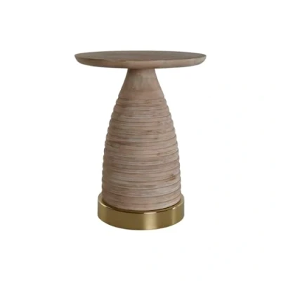 Afbeelding van Bijzettafel Home ESPRIT Gouden Natuurlijk Hout Metaal 41 x 53 cm